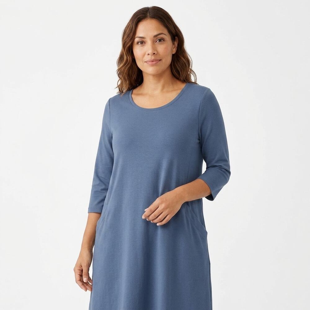 purejill Needed Blue Short Stretch Dress Women Petite Size L